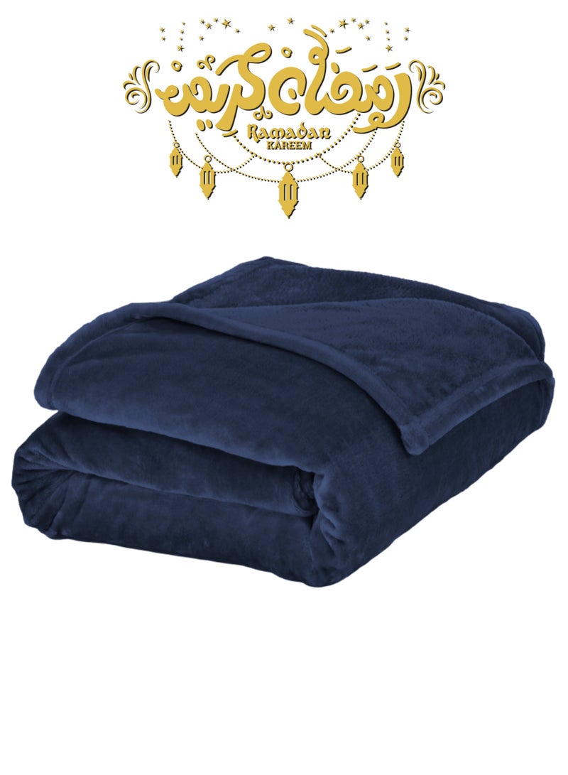 Master Home Textile بطانية مخملية خفيفة الوزن، سلسلة مورا، 350 جرامًا للمتر المربع، مقاس مفرد 230 × 170 سم، بطانية صوف فائقة النعومة لجميع المواسم، بطانية سرير وأريكة - Image 1